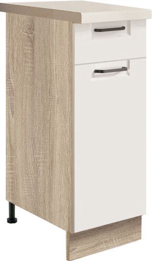 30 cm apatinė spintelė su stalčiumi Favorit White FW-1D