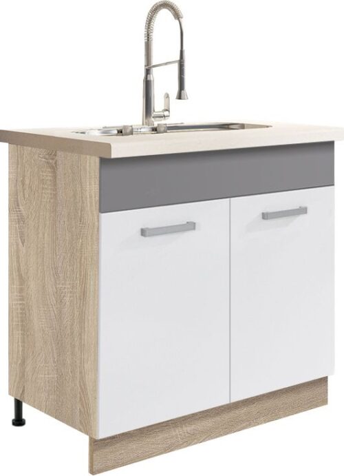 80 cm apatinė spintelė su „Global GLO-12D“ kriaukle