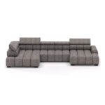 Moderni kampinė sofa Bull XL reklaminiai audiniai Gr1