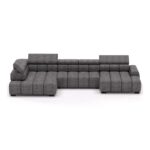 Kampinė sofa Bull XL grafito spalvos Gr1