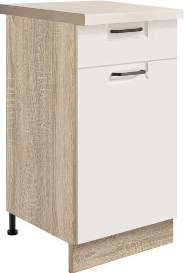 40 cm apatinė spintelė su stalčiumi Favorit White FW-2D