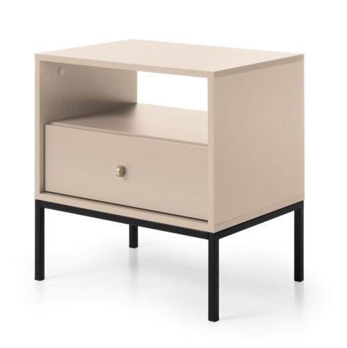 Smėlio spalvos Mono MS54 naktinis staliukas