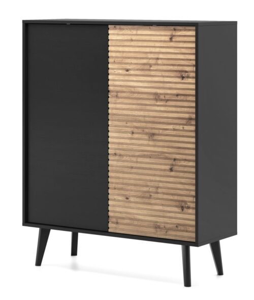 Aukšta komoda su grioveliais fasaduose „Willow KD104“