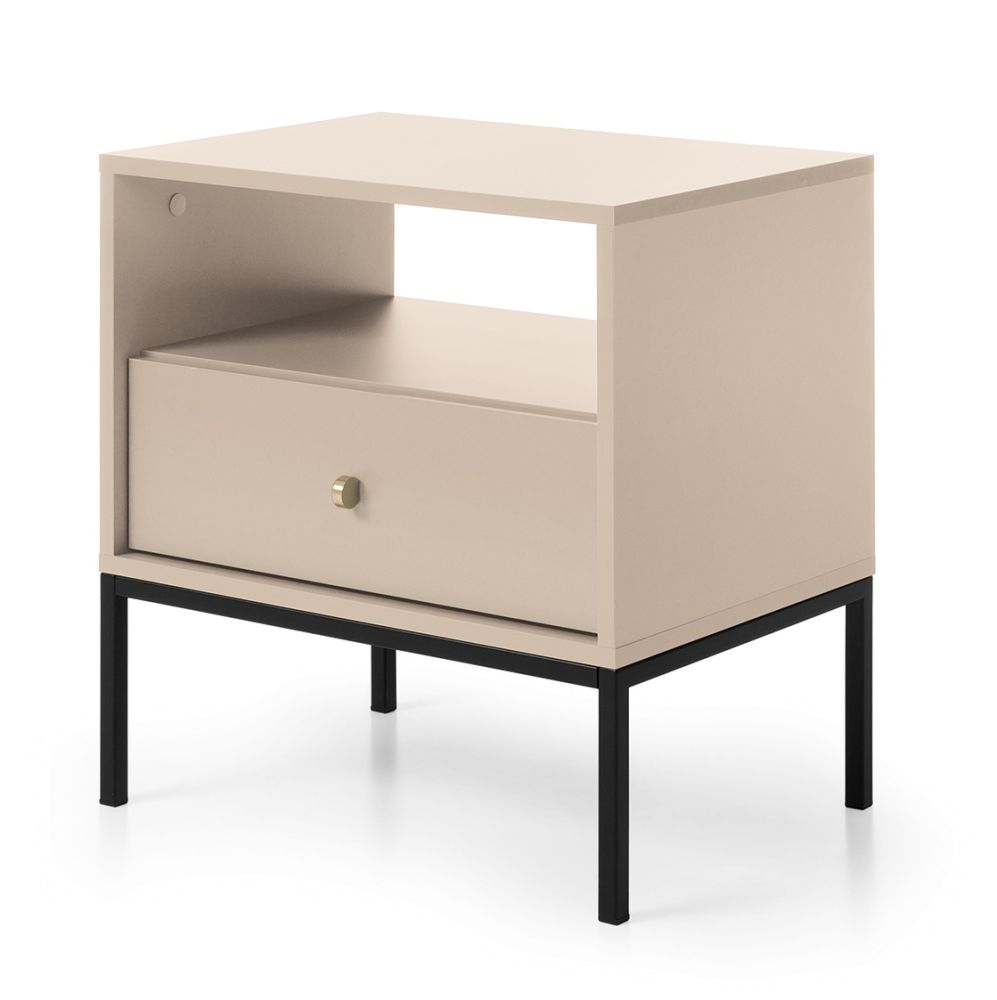 Smėlio spalvos Mono MS54 naktinis staliukas