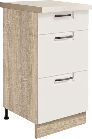 40 cm apatinė spintelė su stalčiais Favorit White FW-8D