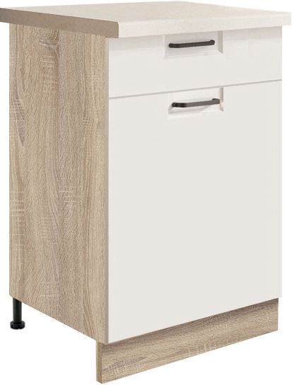 50 cm apatinė spintelė su stalčiumi Favorit White FW-4D