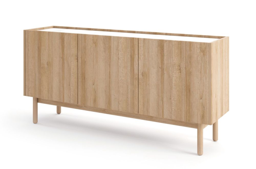 Boho komoda K144/68 Rivjeros ąžuolo spalvos