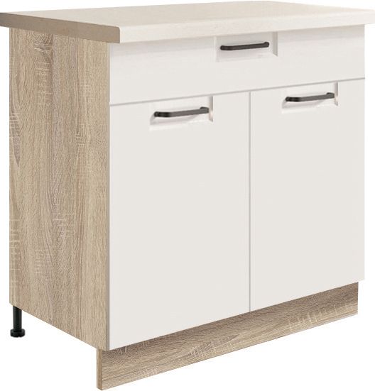 Apatinė spintelė 80 cm su stalčiumi Favorit White FW-6D