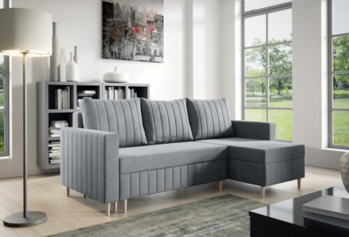250 Sulankstoma kampinė sofa su atminties funkcija