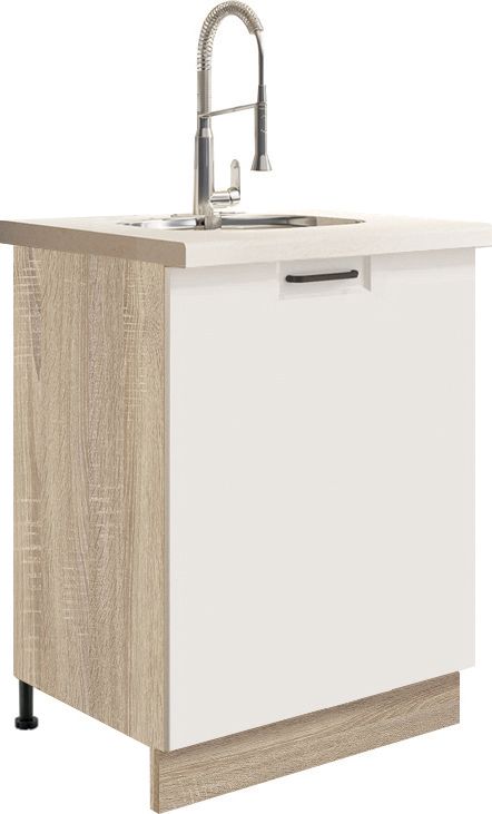 60 cm apatinė spintelė Favorit White FW-11D kriauklei