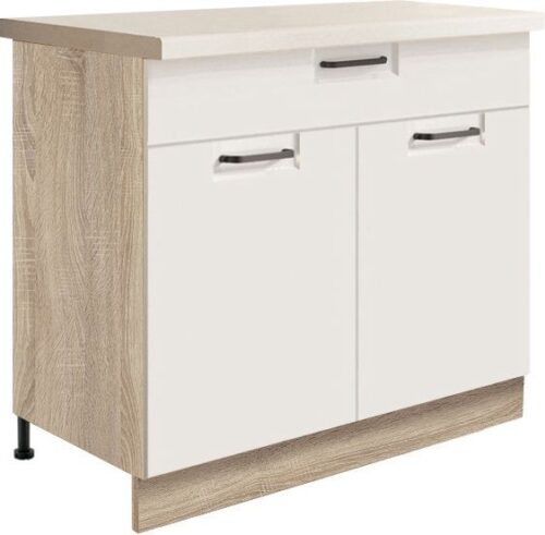 Apatinė spintelė 90 cm su stalčiumi Favorit White FW-7D