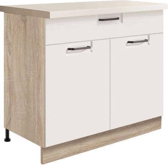 Apatinė spintelė 90 cm su stalčiumi Favorit White FW-7D