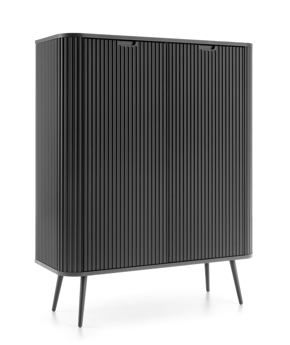 Zova K-103 frezuota komoda, juoda