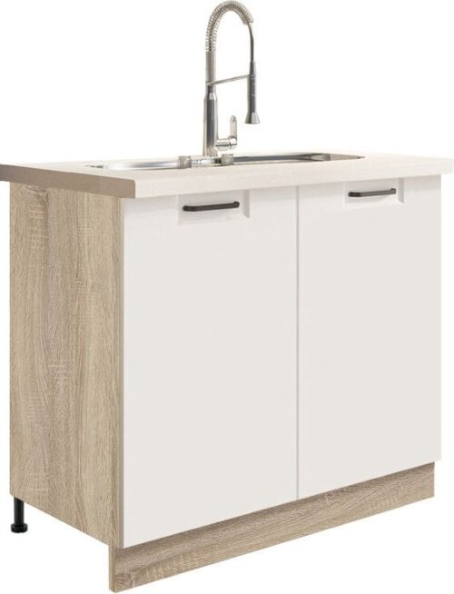 90 cm apatinė spintelė Favorit White FW-13D kriauklei