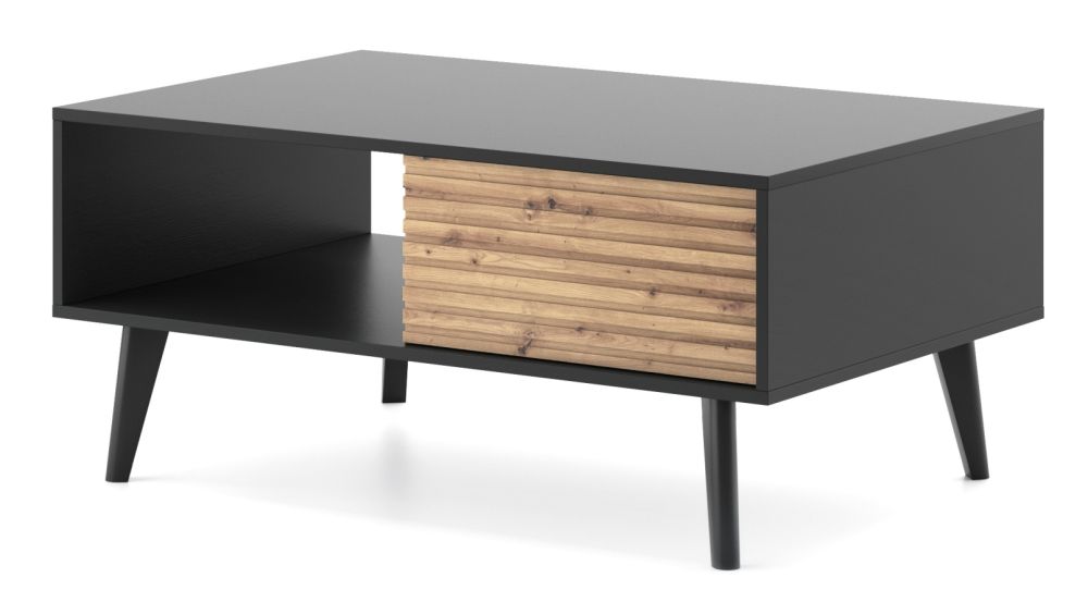 Lofto kavos staliukas su grioveliais priekiais Willow L104