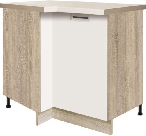 Apatinė kampinė spintelė 100/70 cm Favorit White FW-14DP