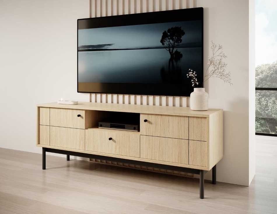 Vitrininė spintelė su spintelėmis WT104 Japandi ąžuolo linea — изображение 6