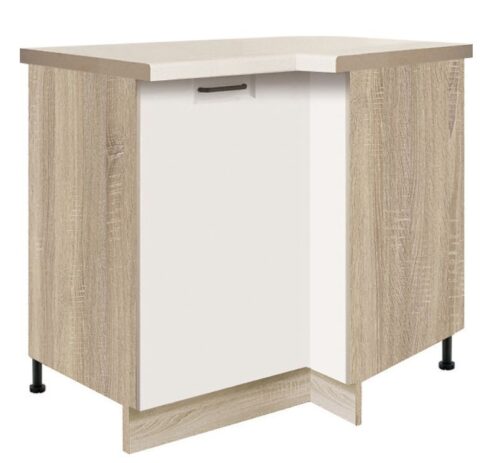 Apatinė kampinė spintelė 100/70 cm Favorit White FW-15DL