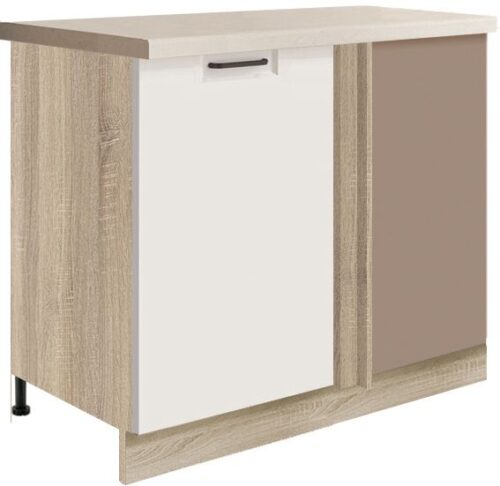 Apatinė kampinė spintelė 110/60 cm Favorit White FW-24DL