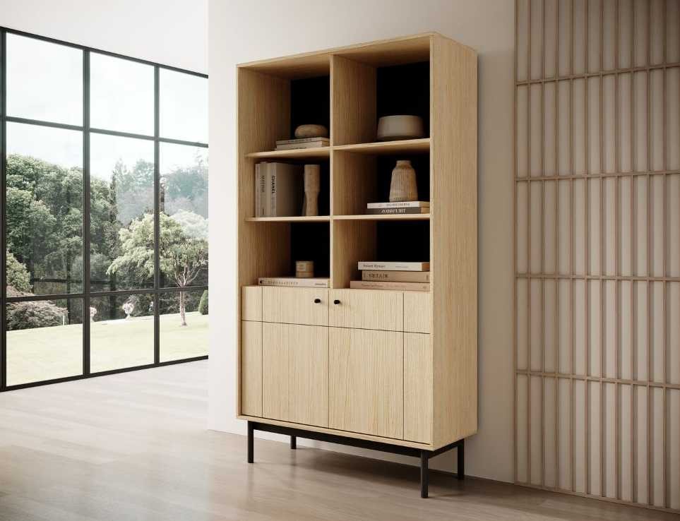 Vitrininė spintelė su spintelėmis WT104 Japandi ąžuolo linea — изображение 7