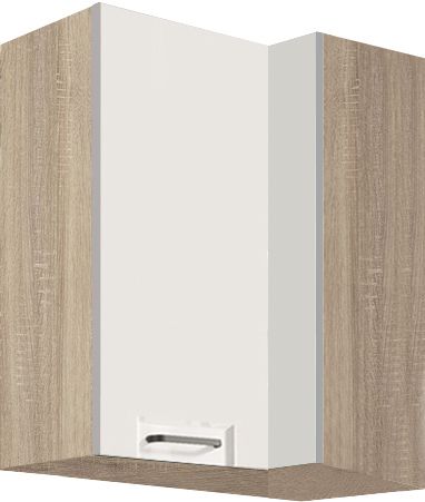 Viršutinė spintelė 70/40 cm kampinė Favorit White FW-44GL