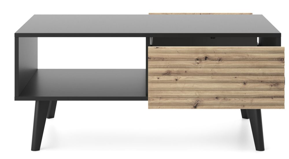 Lofto kavos staliukas su grioveliais priekiais Willow L104 - Paveikslėlis 3