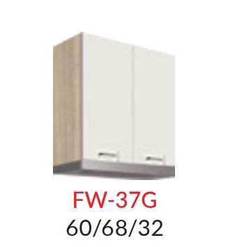 Viršutinė spintelė 60 cm, skirta „Favorit White FW-37G“ gartraukiui