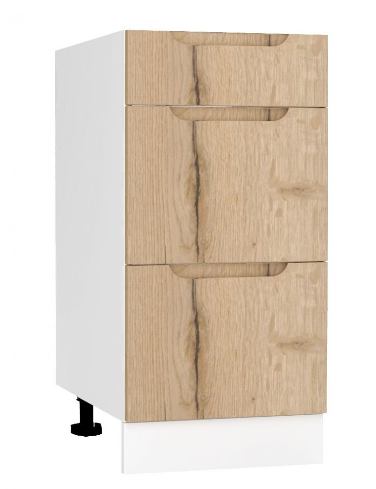 Apatinė spintelė 40 cm stalčiais D40S/3 Zoya