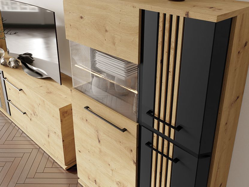 Žema palėpės vitrina Molto juoda ML2a — изображение 2