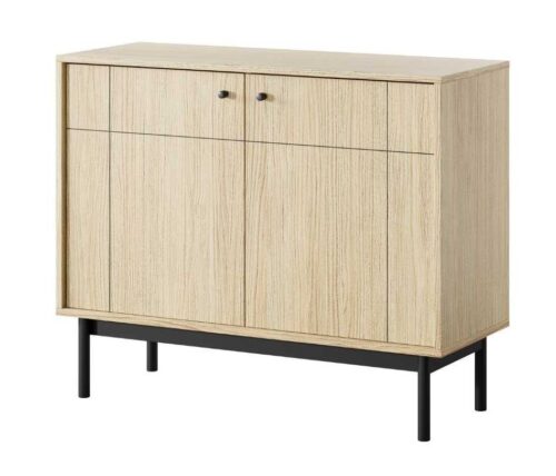 Komoda su lentynomis JAPANDI K104 ąžuolo linijinė