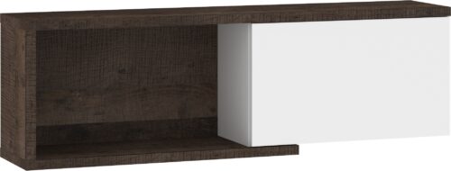 BRITA 24 baldų lentyna pakabinama spintelė svetainei, grange ąžuolas, baltas blizgus