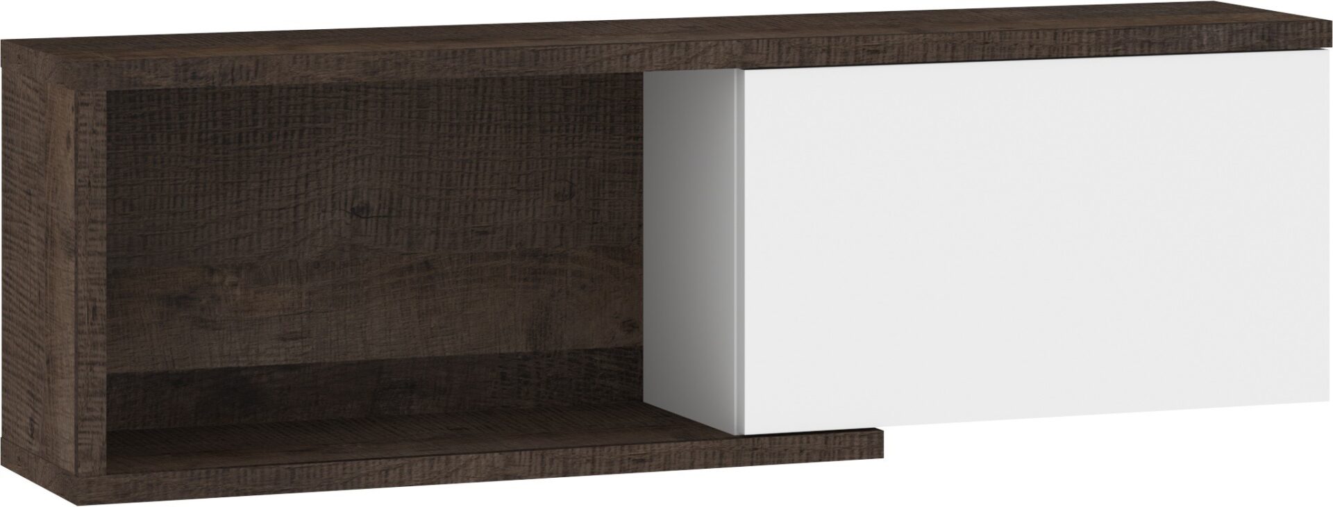 BRITA 24 baldų lentyna pakabinama spintelė svetainei, grange ąžuolas, baltas blizgus