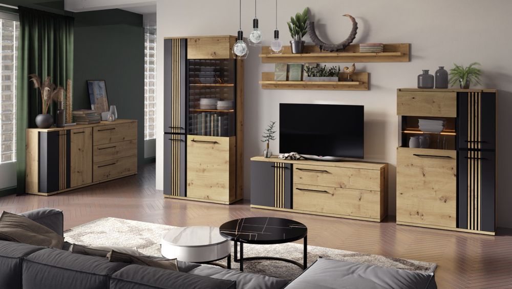 Žema palėpės vitrina Molto juoda ML2a — изображение 3