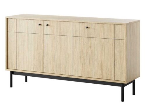 Komoda su lentynomis JAPANDI K154 ąžuolo linijinė