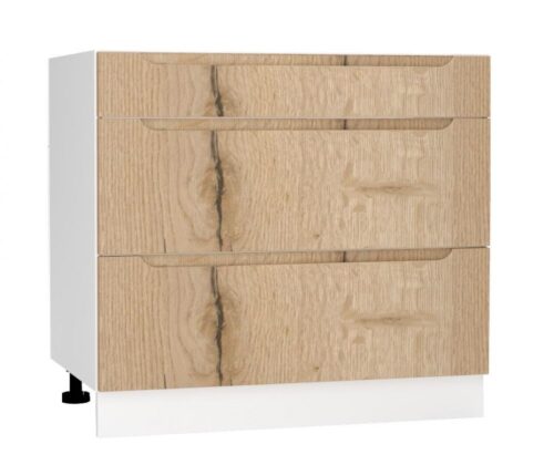 Apatinė spintelė 90 cm stalčių lentai D90 PC S/3 Zoya