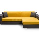 Madagaskaro išskleidžiama kampinė sofa + pufas Gr0