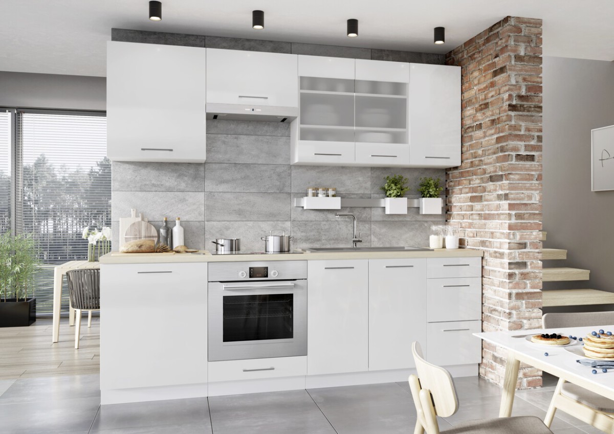 Virtuvė 240 Vita balta blizgi - SPECIALUS PASIŪLYMAS