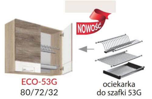 Viršutinė spintelė 80 cm su „Econo ECO-53G“ džiovykle