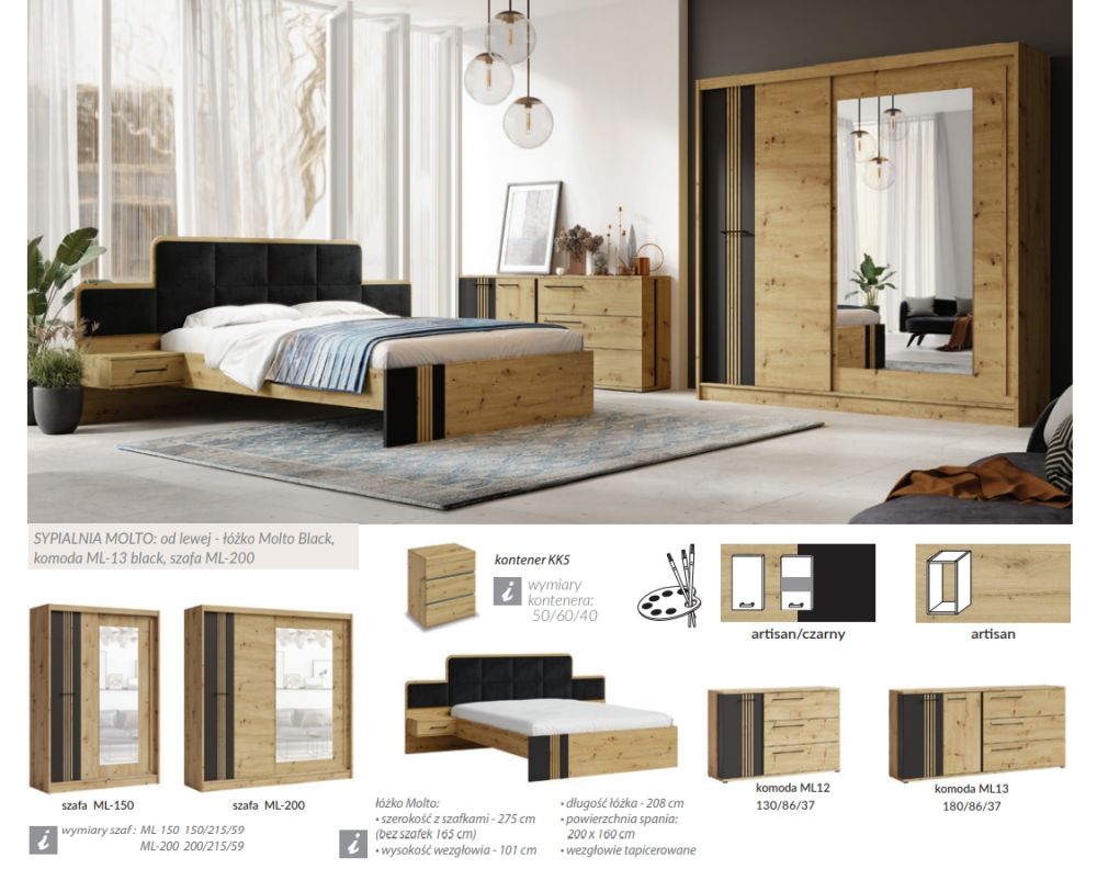 Žema palėpės vitrina Molto juoda ML2a — изображение 5