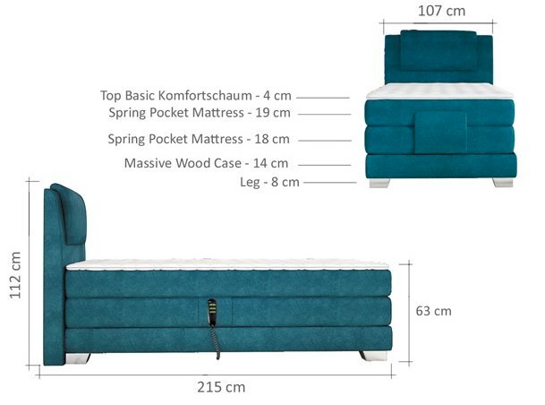 „Wave“ kontinentinė lova 100x200 Gr1 — изображение 3