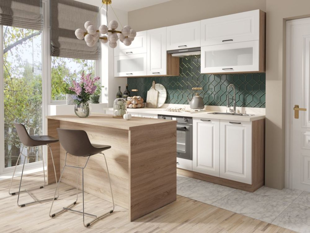 Tiesi virtuvės sala be spintelių KW 100 -120 -160 cm Fadome