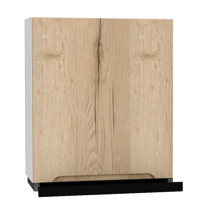 Pakabinama spintelė 60 cm su juodu gaubtu W60/68 SLIM P/L Zoya