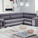 Sulankstoma kampinė sofa su baru ir daiktadėže A1 Gr0