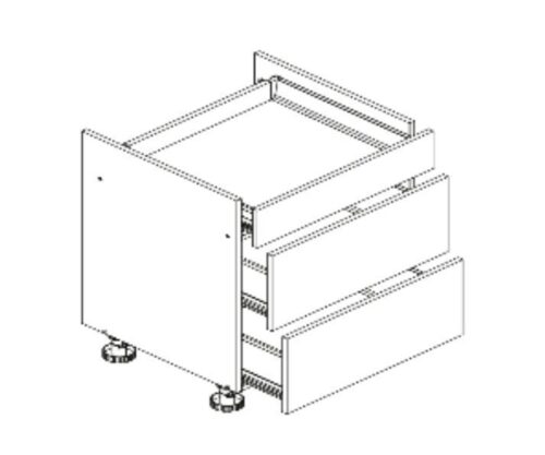 Apatinė spintelė 90 cm stalčių lentai D90 PC S/3 Oscar