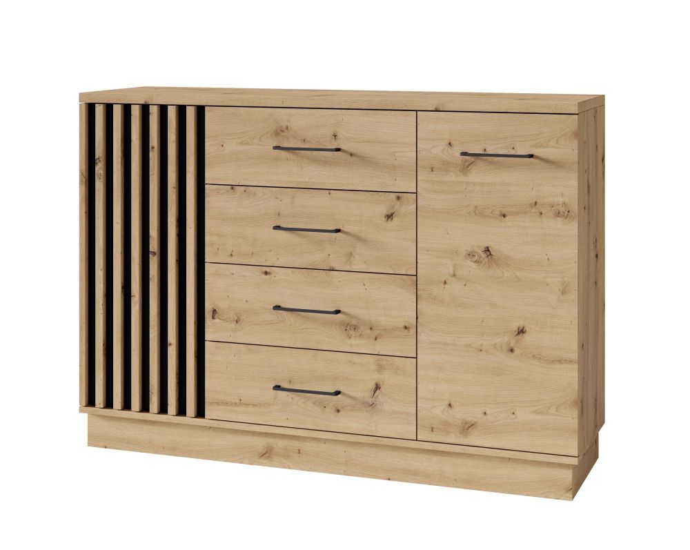 Lofto stiliaus komoda su grotelėmis 130 cm Artiz