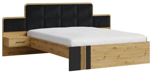 Molto juoda palėpės formos lova su spintelėmis 160/200 cm