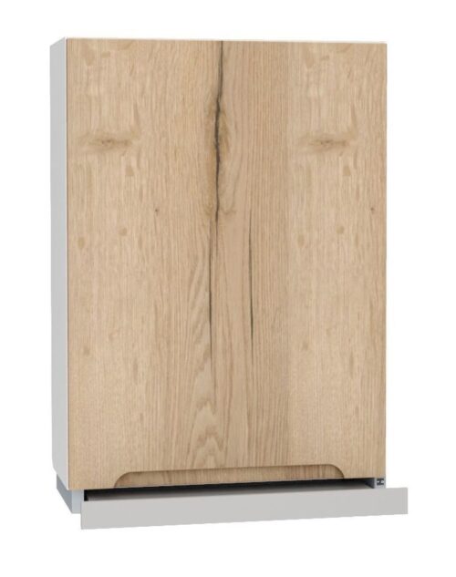 Pakabinama spintelė 60 cm su sidabriniu gaubtu W60/88 SLIM P/L Zoya