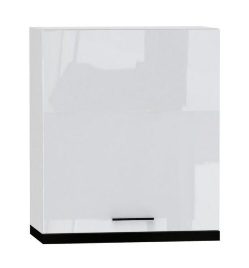 Pakabinama spintelė 60 cm su juodu gaubtu W60/68 SLIM R/L Oscar