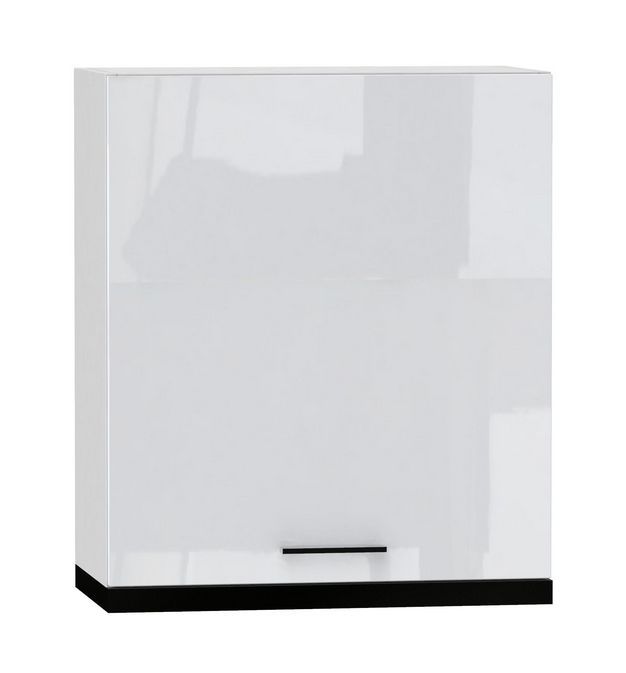 Pakabinama spintelė 60 cm su juodu gaubtu W60/68 SLIM R/L Oscar