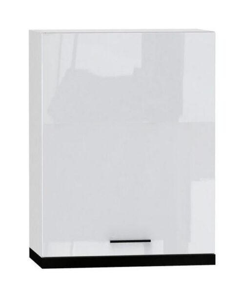 Pakabinama spintelė 60 cm su juodu gaubtu W60/88 SLIM R/L Oscar